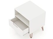 1-drawer white nightstand (set of 2) by Manhattan Comfort additional picture 6