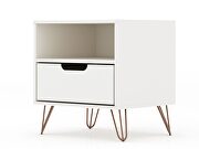 1-drawer white nightstand (set of 2) by Manhattan Comfort additional picture 9