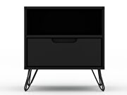 1-drawer black nightstand (set of 2) by Manhattan Comfort additional picture 4