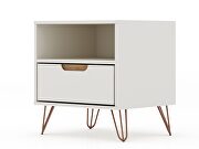 1-drawer off white and nature nightstand (set of 2) by Manhattan Comfort additional picture 8