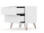 2-drawer white nightstand (set of 2) by Manhattan Comfort additional picture 5