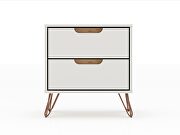 2-drawer off white and nature nightstand (set of 2) additional photo 4 of 9