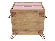2-drawer nature and rose pink nightstand (set of 2) by Manhattan Comfort additional picture 8