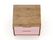 2-drawer nature and rose pink nightstand (set of 2) by Manhattan Comfort additional picture 10