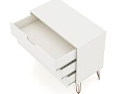 3-drawer white dresser (set of 2) by Manhattan Comfort additional picture 7
