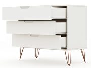 3-drawer white dresser (set of 2) by Manhattan Comfort additional picture 8