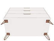 3-drawer white dresser (set of 2) by Manhattan Comfort additional picture 9