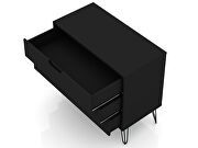3-drawer black dresser (set of 2) by Manhattan Comfort additional picture 4