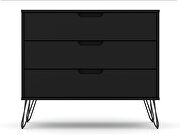 3-drawer black dresser (set of 2) by Manhattan Comfort additional picture 10
