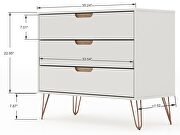 3-drawer off white and nature dresser (set of 2) by Manhattan Comfort additional picture 4