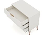 3-drawer off white and nature dresser (set of 2) by Manhattan Comfort additional picture 7