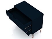 3-drawer tatiana midnight blue dresser (set of 2) by Manhattan Comfort additional picture 4