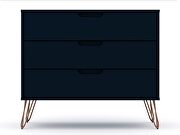 3-drawer tatiana midnight blue dresser (set of 2) by Manhattan Comfort additional picture 10