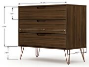 3-drawer brown dresser (set of 2) by Manhattan Comfort additional picture 4