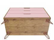 3-drawer nature and rose pink dresser (set of 2) by Manhattan Comfort additional picture 8