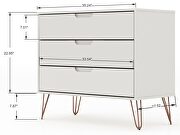 3-drawer off white and nature dresser (set of 2) by Manhattan Comfort additional picture 3