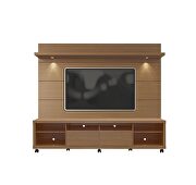 Tv stand and floating wall TV panel with led lights 2.2 in maple cream by Manhattan Comfort additional picture 3