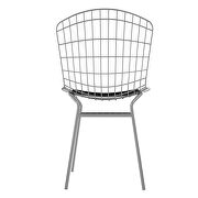 2-piece metal chair with seat cushion in silver and black by Manhattan Comfort additional picture 6