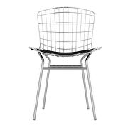 2-piece metal chair with seat cushion in silver and black by Manhattan Comfort additional picture 7