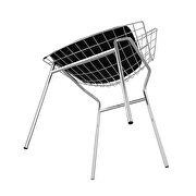 2-piece metal chair with seat cushion in silver and black by Manhattan Comfort additional picture 8
