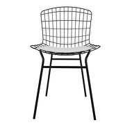 Chair, set of 2 with seat cushion in black and white additional photo 4 of 7