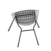 Chair, set of 2 with seat cushion in black and white additional photo 5 of 7