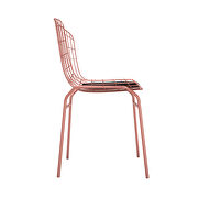 Chair, set of 2 with seat cushion in rose pink gold and black by Manhattan Comfort additional picture 4