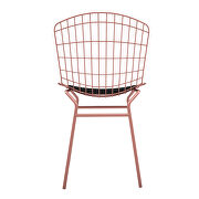 Chair, set of 2 with seat cushion in rose pink gold and black additional photo 5 of 8