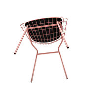 Chair, set of 2 with seat cushion in rose pink gold and black by Manhattan Comfort additional picture 7