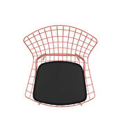Chair, set of 2 with seat cushion in rose pink gold and black by Manhattan Comfort additional picture 8