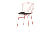 Chair, set of 2 with seat cushion in rose pink gold and black by Manhattan Comfort additional picture 9
