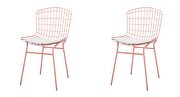 Chair, set of 2 with seat cushion in rose pink gold and white additional photo 2 of 8