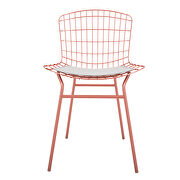 Chair, set of 2 with seat cushion in rose pink gold and white by Manhattan Comfort additional picture 6
