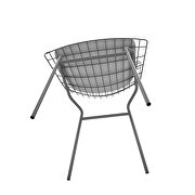 Chair, set of 2 with seat cushion in charcoal gray and white additional photo 5 of 9
