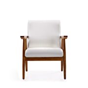 White and amber faux leather accent chair (set of 2) additional photo 5 of 5