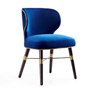 Royal blue velvet dining chair (set of 2) additional photo 4 of 6