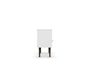 Liberty mid-century - modern nightstand 1.0 with 1 cubby space and 1 drawer in white with solid wood legs by Manhattan Comfort additional picture 5