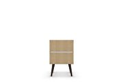 Liberty mid-century - modern nightstand 1.0 with 1 cubby space and 1 drawer in white with solid wood legs by Manhattan Comfort additional picture 8