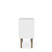 Liberty mid-century - modern nightstand 1.0 with 1 cubby space and 1 drawer in white and 3d brown prints by Manhattan Comfort additional picture 5