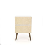Liberty mid-century - modern nightstand 1.0 with 1 cubby space and 1 drawer in white and 3d brown prints by Manhattan Comfort additional picture 8