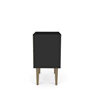 Liberty mid-century - modern nightstand 1.0 with 1 cubby space and 1 drawer in black by Manhattan Comfort additional picture 4