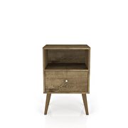 Liberty mid-century - modern nightstand 1.0 with 1 cubby space and 1 drawer in rustic brown by Manhattan Comfort additional picture 7
