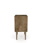 Liberty mid-century - modern nightstand 1.0 with 1 cubby space and 1 drawer in rustic brown and 3d brown prints by Manhattan Comfort additional picture 6