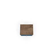 Liberty mid-century - modern nightstand 2.0 with 2 full extension drawers in rustic brown and aqua blue by Manhattan Comfort additional picture 6