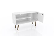 Liberty 42.52 mid-century - modern TV stand with 2 shelves and 1 door in white by Manhattan Comfort additional picture 4