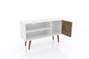 Liberty 42.52 mid-century - modern TV stand with 2 shelves and 1 door in white and 3d by Manhattan Comfort additional picture 4