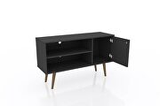 Liberty 42.52 mid-century - modern TV stand with 2 shelves and 1 door in black by Manhattan Comfort additional picture 4