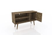 Liberty 42.52 mid-century - modern TV stand with 2 shelves and 1 door in rustic brown by Manhattan Comfort additional picture 4