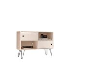 Mid-century- modern 35.43 TV stand with 4 shelves in off white by Manhattan Comfort additional picture 8