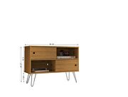 Mid-century- modern 35.43 TV stand with 4 shelves in cinnamon by Manhattan Comfort additional picture 3